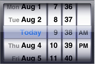 The iPhone iOS 6 Date Picker Object