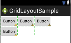 Inserting views into the second row of a GridLayout manager