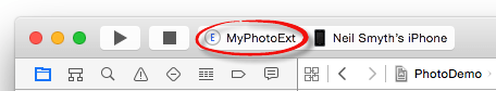 Xcode 6 select photo extension scheme.png