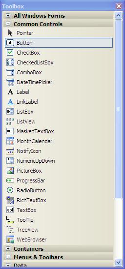 Image result for toolbox in visual studio 2008