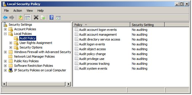 Configuring Local Audit Policy