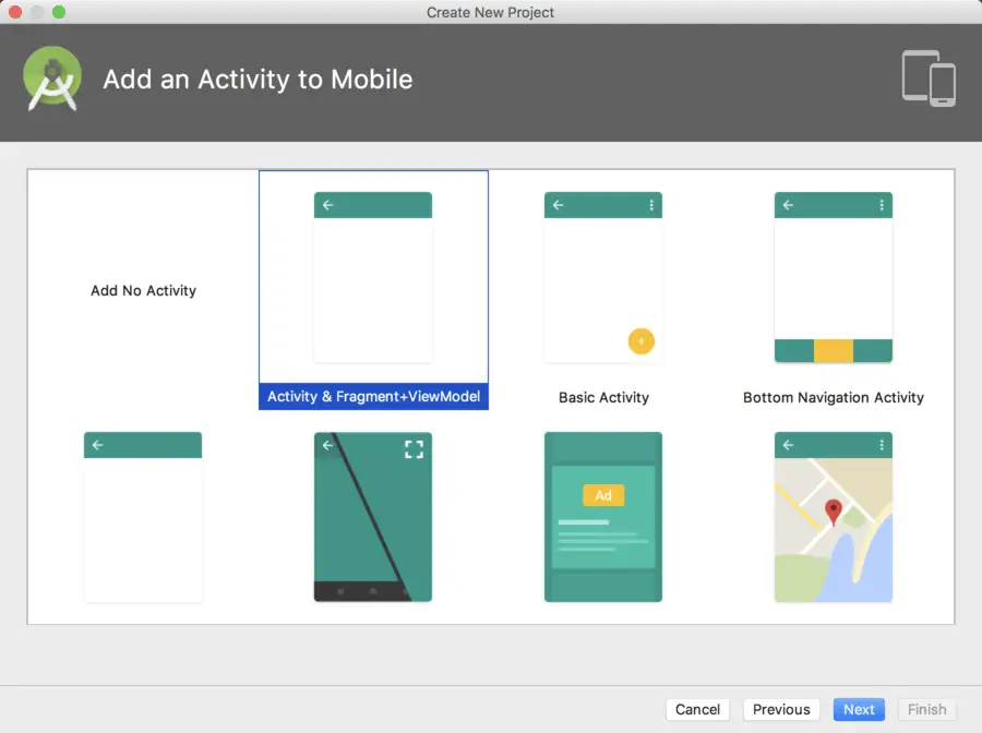 Android studio view model activity template.png