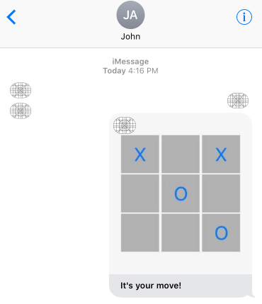 iOS iMessage App Extension using a session