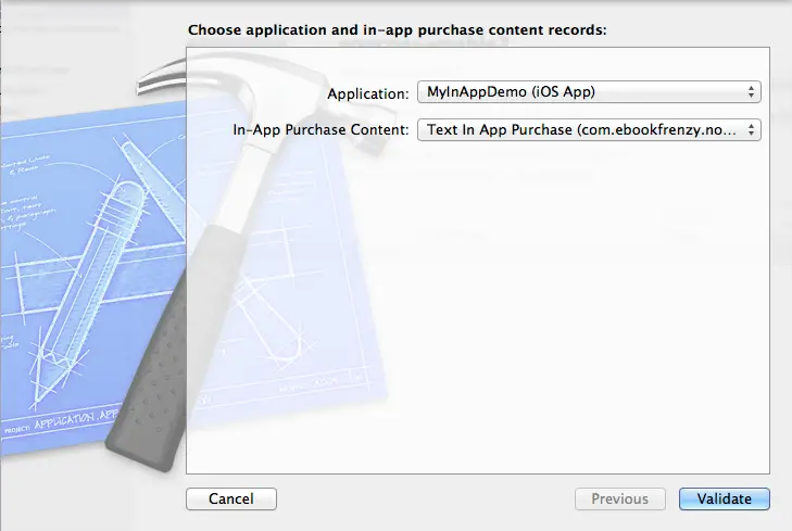Validating an iOS 7 In App Purcahse hosted package