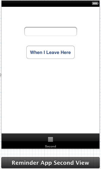 The user interface for a location based reminder example