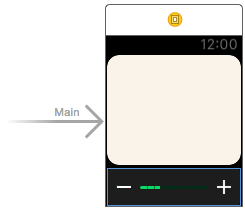 The WatchKit Map Demo example scene layout