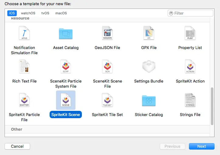 Xcode 8 create spritekit scene.png