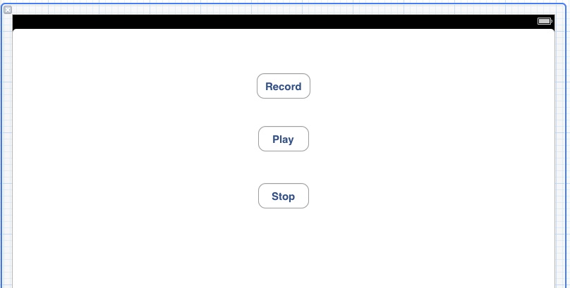 The user interface design for the iPad AV Recorder example