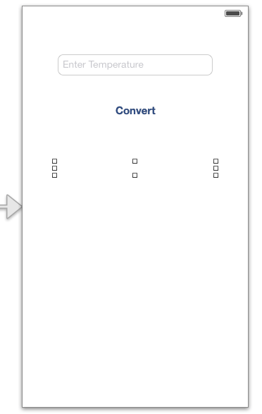 The user interface layout for the unit converter app