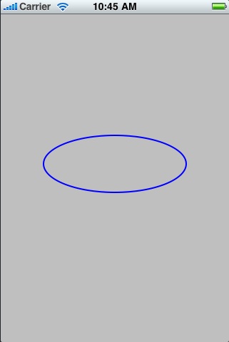 An ellipse drawn using iOS 4 Quartz 2D