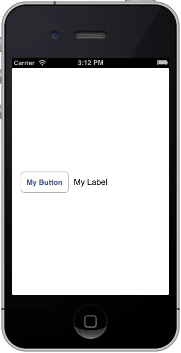 An iOS 6 iPhone Auto Layout Example running