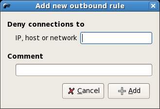 Fedora Linux Firestarter Add outbound rule