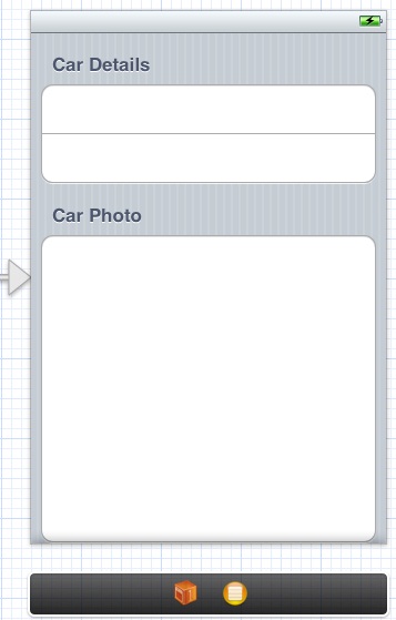 An iOS 6 static table view in an Xcode storyboard scene