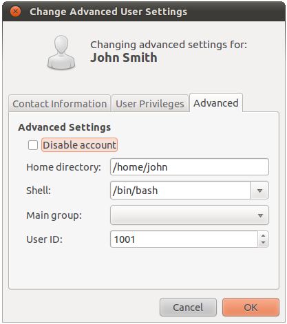 Adevanced user settings