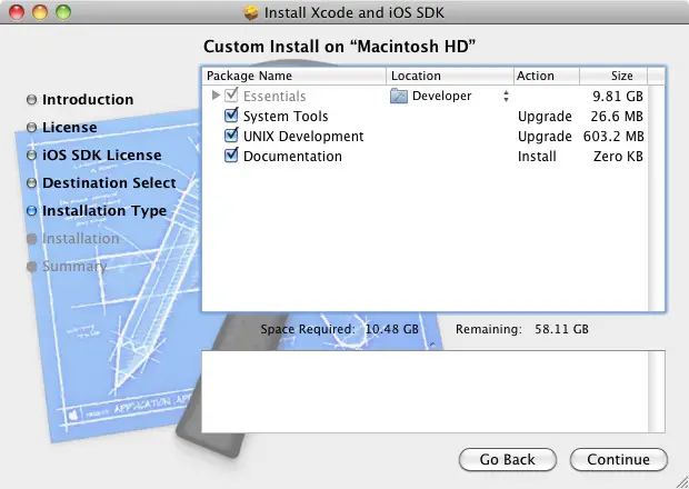 Installing iOS 4 SDK and Xcode 4