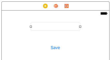 The user interface layout for an iOS file handling example app