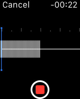 Recording audio in a WatchKit app