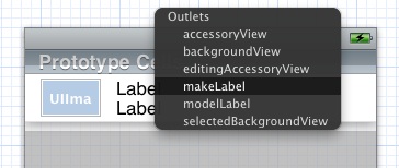 Connecting Xcode Storyboard object to outlets