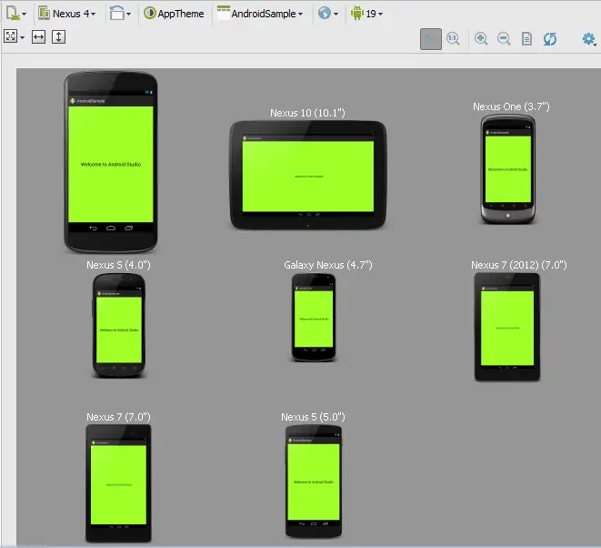 Android Studio Preview All Devices