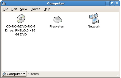 The Computer file manager window