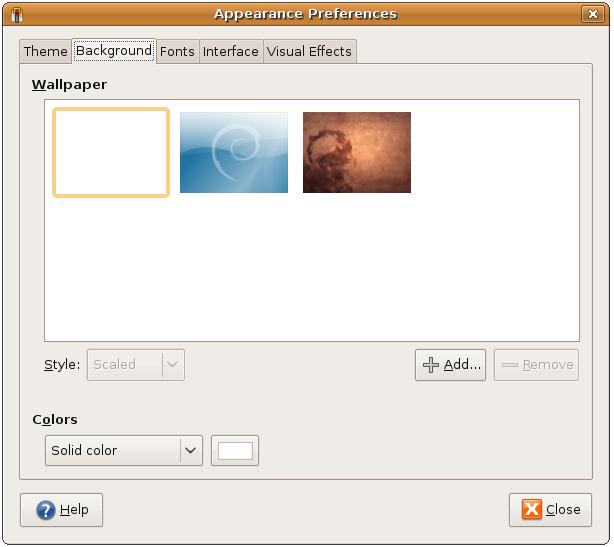 Configuring the background of the Ubuntu GNOME desktop