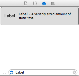 A label view in the Xcode 5 Object Library panel
