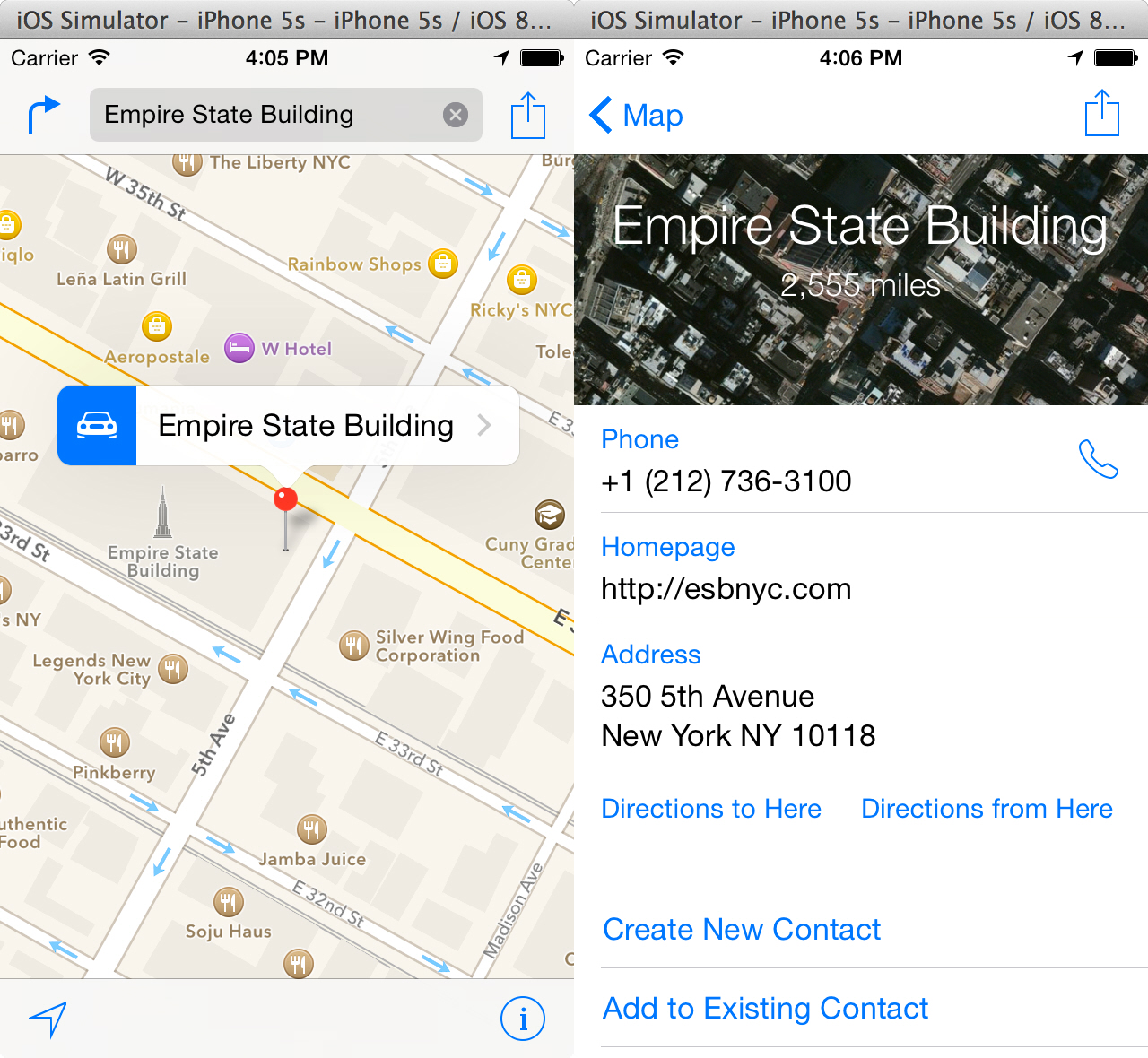Ios 8 map item with title and details.jpg