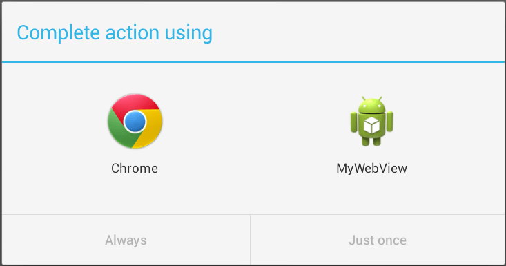 Android providing a choice of matccing activities for an implicit intent