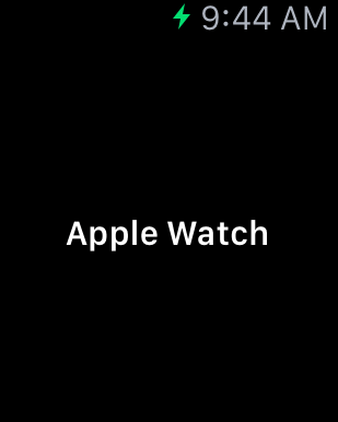 An attributed string displayed on the Apple Watch