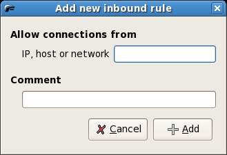 Fedora Linux Firestarter Add Inbound Rule