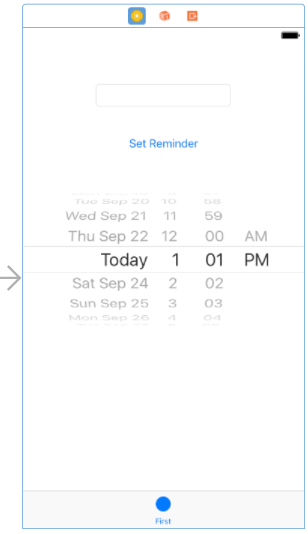 Xcode 8 ios 10 reminder app first ui.png