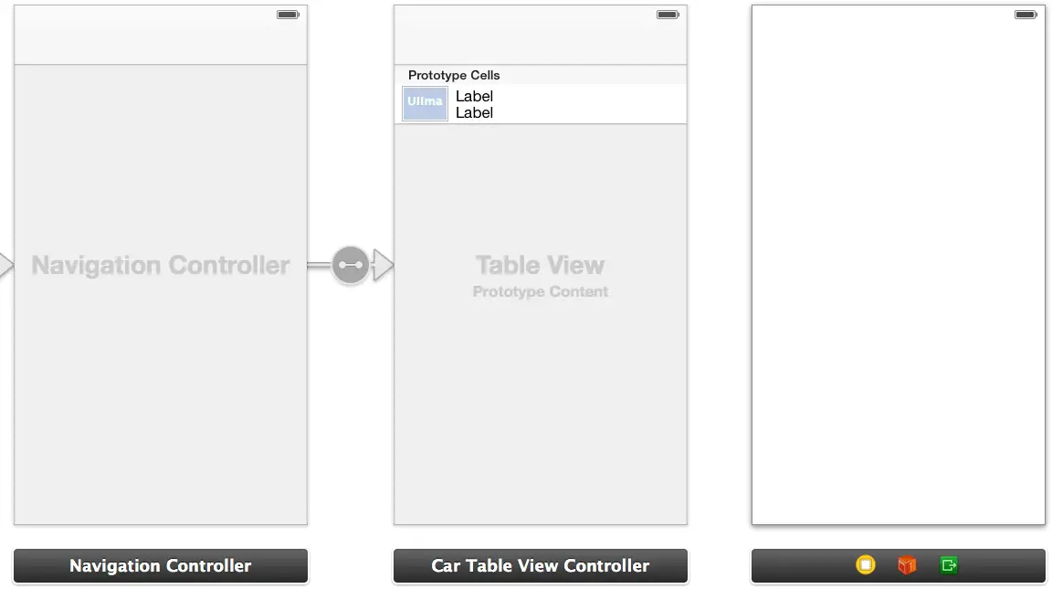 A navigation controller added to the iOS 7 TableView navigation example