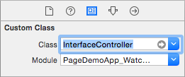 Watchkit page setting interface controller class.png
