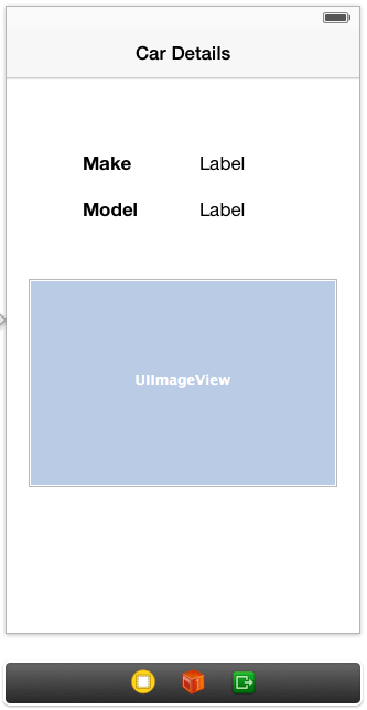 The user interface for the table view details scene