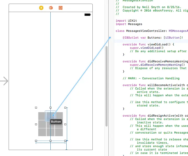 Creating an Xcode Outlet Connection