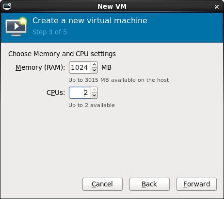 Configuring memory and CPU for an RHEL 6 KVM based virtual machine