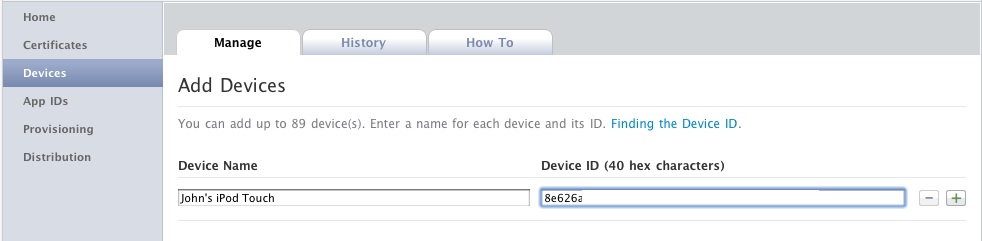Adding an iOS 5 iPad device to a provisioning profile