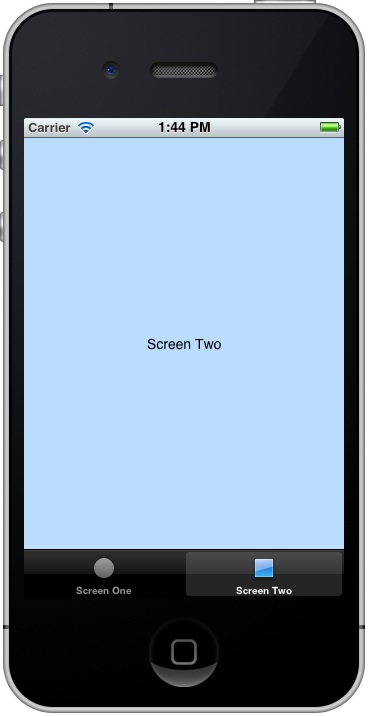Screen Two of the iPhone iOS 5 Tab Bar example application
