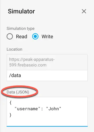 Firebase database rules simulator json.png