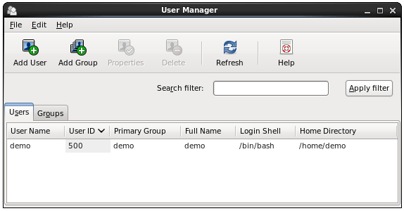 CentOS 6 user management