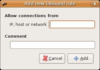 Ubuntu Linux Firestarter Add Inbound Rule
