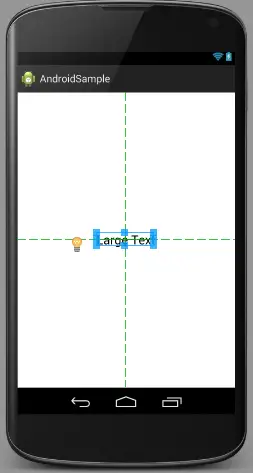 A TextView object centered in the parent layout
