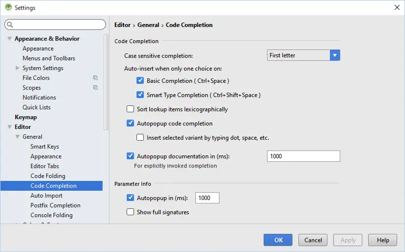Android studio editor completion settings 1.4.png