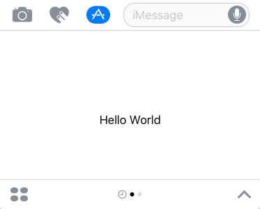 Xcode 8 ios 10 message app hello.png