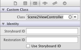 Changing the class of the view controller for a storyboard scene
