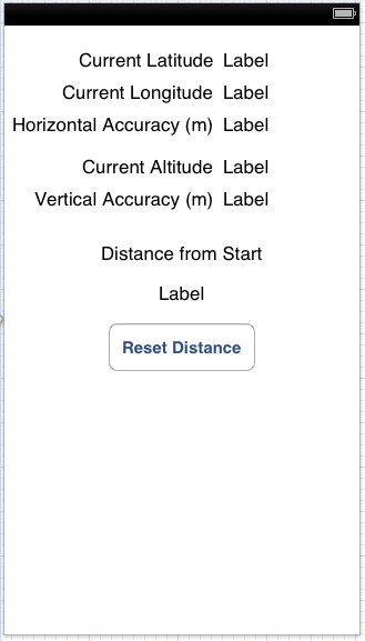 The user interface of a location based iOS 6 iPhone application