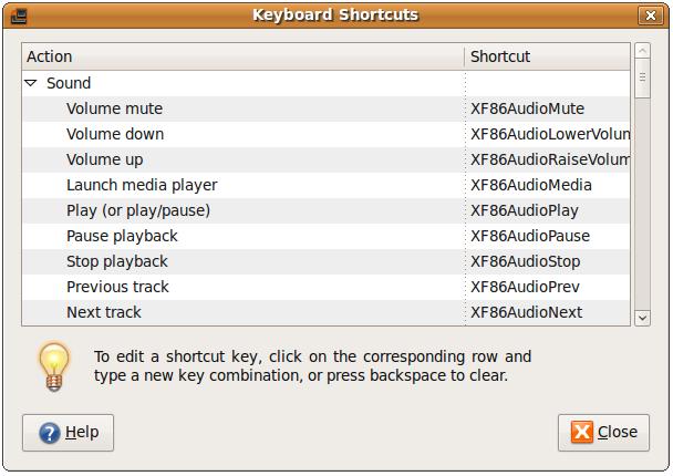 Configuring keyboard shortcuts in Ubuntu