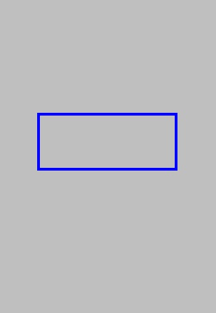 A rectangle drawn on an iPhone display using iOS 6 Quartz 2D