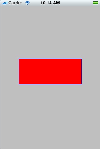 An iPhone rectangle filled with red