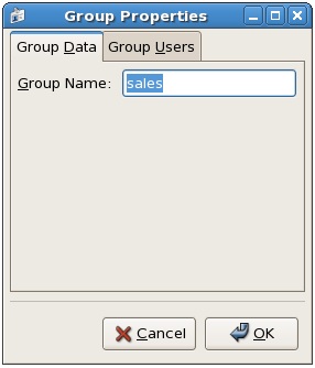 Setting the name of a group on CentOS